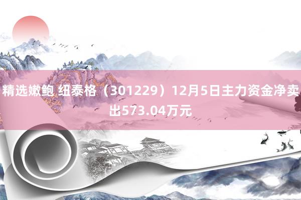 精选嫩鲍 纽泰格（301229）12月5日主力资金净卖出573.04万元