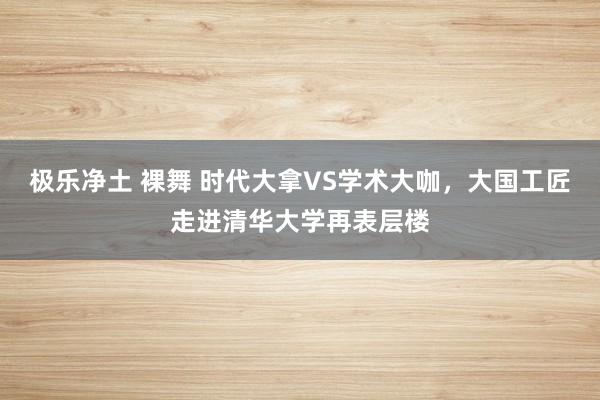 极乐净土 裸舞 时代大拿VS学术大咖，大国工匠走进清华大学再表层楼