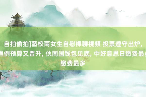 自拍偷拍]藝校兩女生自慰裸聊視頻 投票遵守出炉, 通例预算又晋升, 伙同国钱包见底, 中好意思日缴费最多