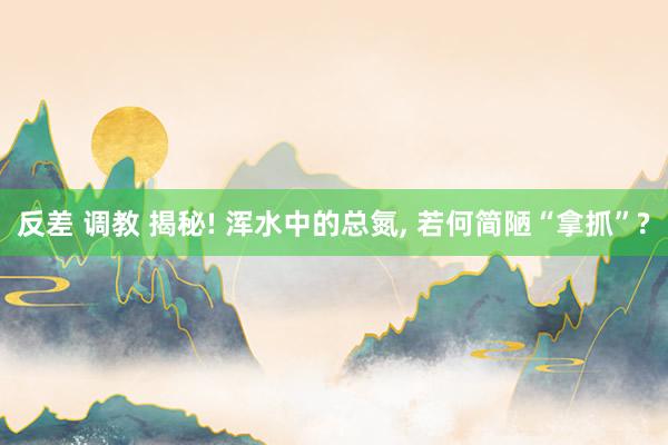反差 调教 揭秘! 浑水中的总氮, 若何简陋“拿抓”?