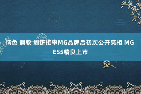 情色 调教 周钘接事MG品牌后初次公开亮相 MG ES5精良上市