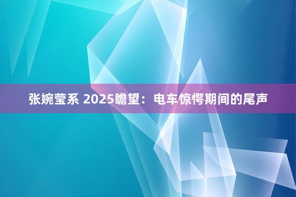 张婉莹系 2025瞻望：电车惊愕期间的尾声