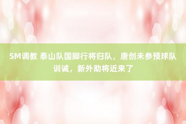 SM调教 泰山队国脚行将归队，唐创未参预球队训诫，新外助将近来了