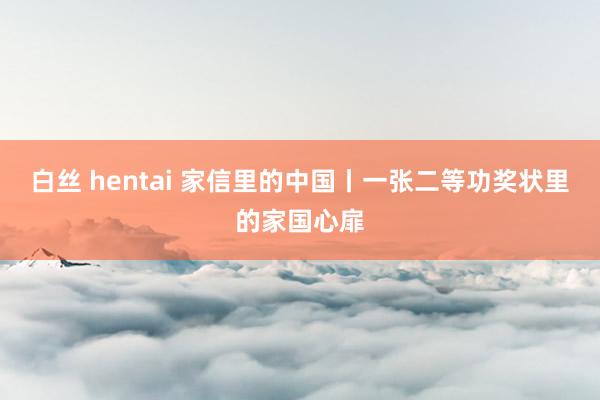 白丝 hentai 家信里的中国丨一张二等功奖状里的家国心扉