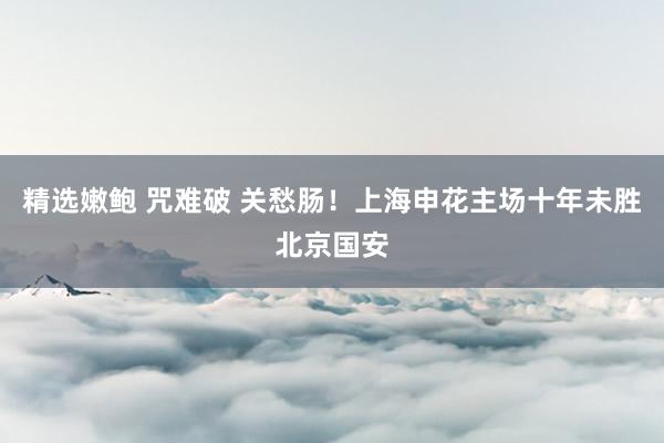 精选嫩鲍 咒难破 关愁肠！上海申花主场十年未胜北京国安