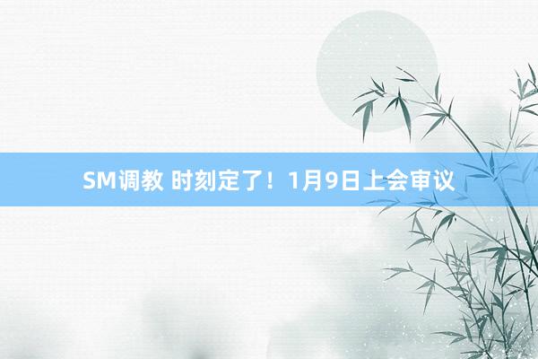 SM调教 时刻定了！1月9日上会审议