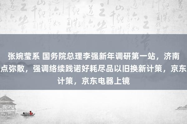 张婉莹系 国务院总理李强新年调研第一站，济南行程中亮点弥散，强调络续践诺好耗尽品以旧换新计策，京东电器上镜