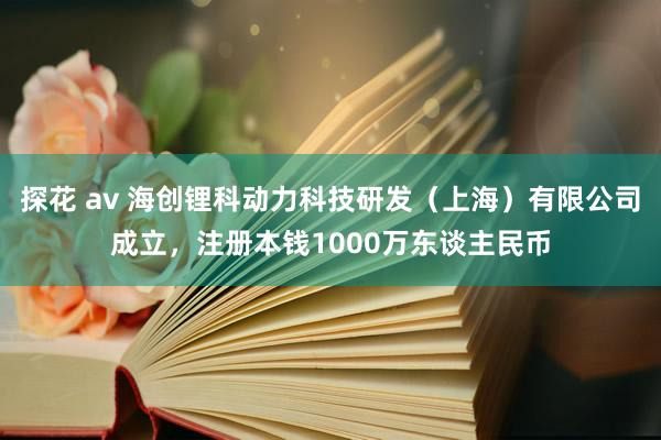 探花 av 海创锂科动力科技研发（上海）有限公司成立，注册本钱1000万东谈主民币