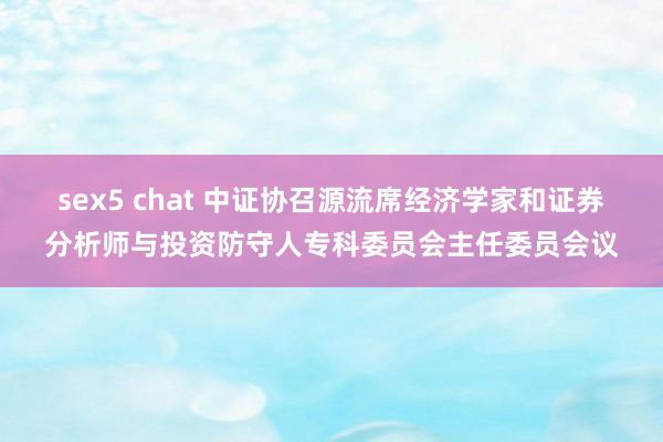 sex5 chat 中证协召源流席经济学家和证券分析师与投资防守人专科委员会主任委员会议