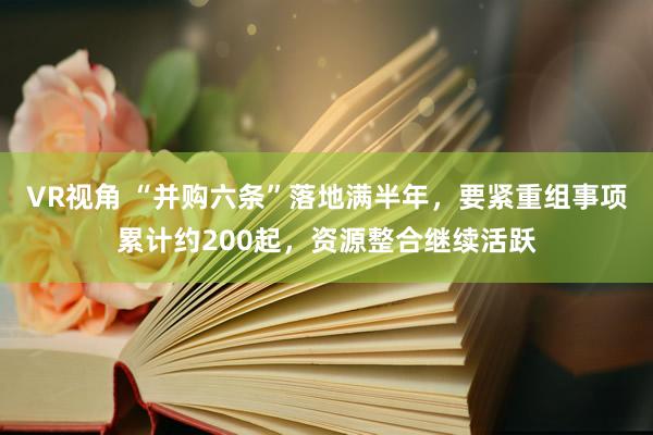 VR视角 “并购六条”落地满半年，要紧重组事项累计约200起，资源整合继续活跃