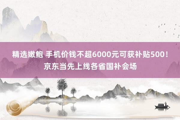 精选嫩鲍 手机价钱不超6000元可获补贴500！京东当先上线各省国补会场