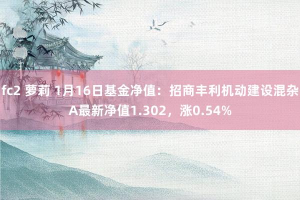 fc2 萝莉 1月16日基金净值：招商丰利机动建设混杂A最新净值1.302，涨0.54%