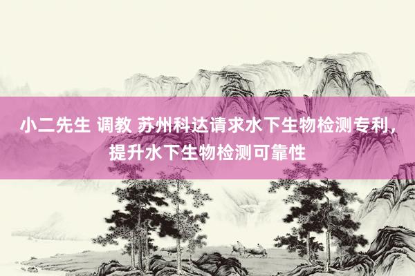 小二先生 调教 苏州科达请求水下生物检测专利，提升水下生物检测可靠性